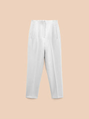 White High Waisted Pants
