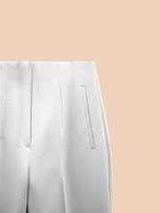 White High Waisted Pants