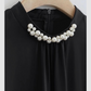 Black Pearl Neck Top