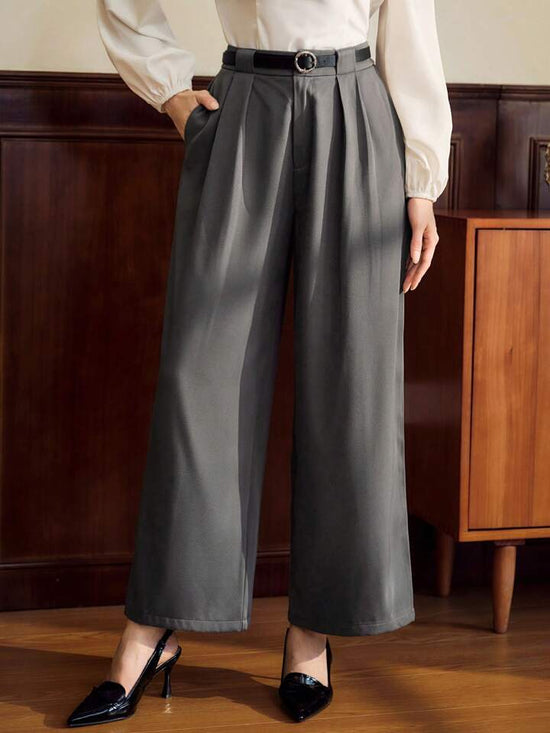 High Waist Casual Straight Pants
