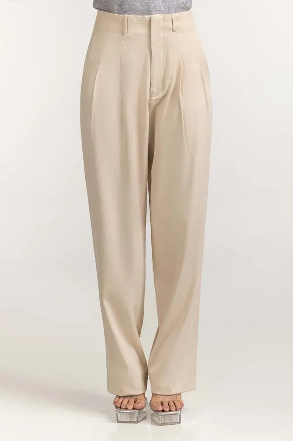 Cream Basic Trouser