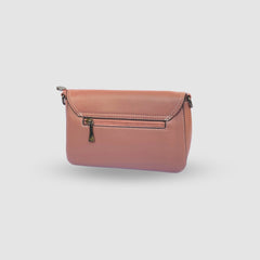 Tea Pink Leather Shoulder Bag