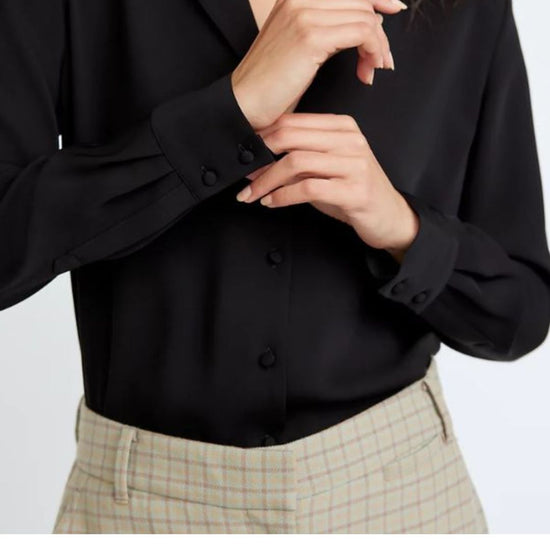 Black Button-Up Blouse