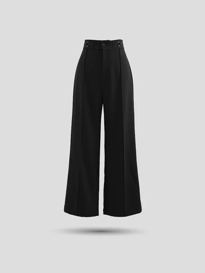Tailored Front Straight Pants